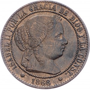 Spain, 2½ Centimos de Escudo 1868