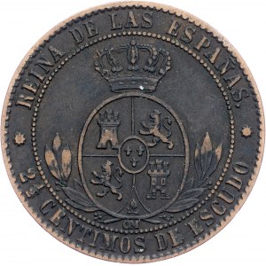 Spain, 2½ Centimos de Escudo 1868