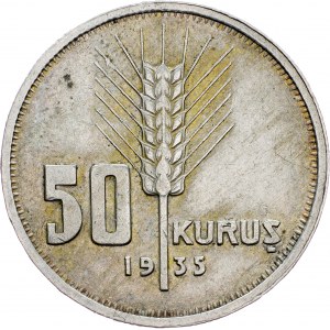Turkey, 50 Kurus 1935