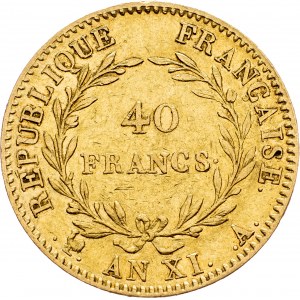 France, 40 Francs AN XI (1802/1803), A
