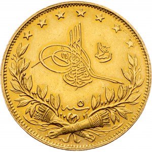 Ottoman Empire, 100 Kurus 1327 (1909)