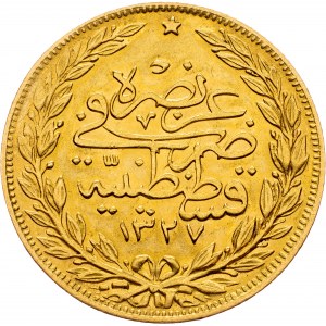 Ottoman Empire, 100 Kurus 1327 (1909)