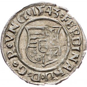 Ferdinand I., Denar 1543, KB, Kremnitz