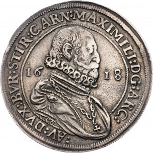 Archduke Maximilian III., 1 Thaler 1618, Hall