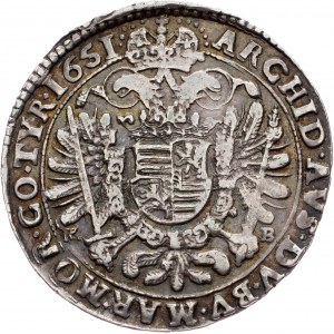 Ferdinand III., 1/2 Thaler 1651, KB, Kremnitz