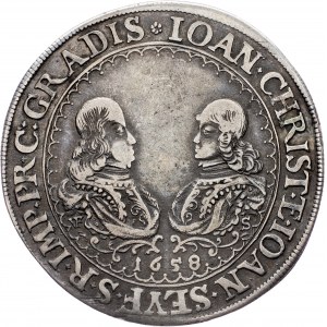 Eggenberg, Johann Christian und Johann Seyfried, 1 Thaler 1658, Krumau