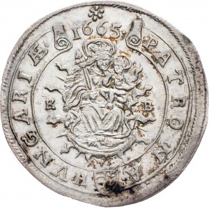 Leopold I., 15 Kreuzer 1665, KB, Kremnitz