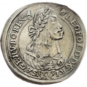 Leopold I., 15 Kreuzer 1675, KB, Kremnitz