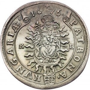 Leopold I., 15 Kreuzer 1676, KB, Kremnitz