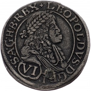 Leopold I., 6 Kreuzer 1676, Pressburg