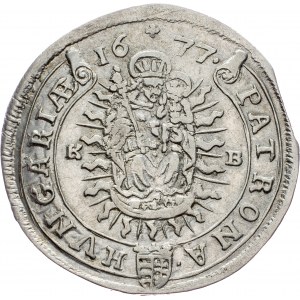 Leopold I., 15 Kreuzer 1677, KB, Kremnitz