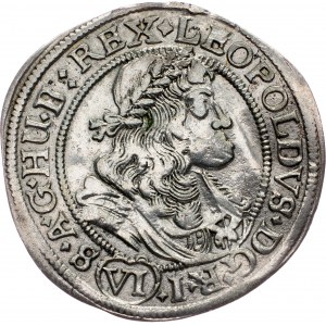 Leopold I., 6 Kreuzer 1677, NB-IS, Nagybanya