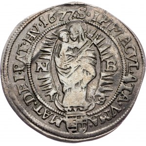 Leopold I., 6 Kreuzer 1677, NB-IS, Nagybanya