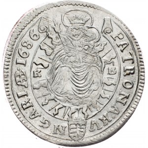 Leopold I., 15 Kreuzer 1686, KB, Kremnitz