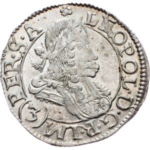 Leopold I., 3 Kreuzer 1690, CK, Kuttenberg