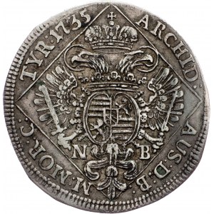 Charles VI., 1/4 Thaler 1735, NB, Nagybanya