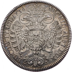 Charles VI., 1 Thaler 1736, Hall