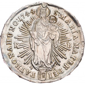 Maria Theresia, 1/2 Thaler 1744, KB, Kremnitz