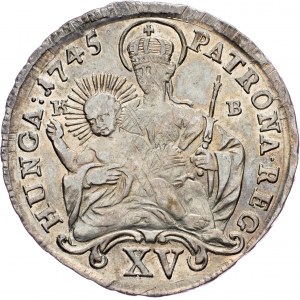 Maria Theresia, 15 Kreuzer 1745, KB, Kremnitz