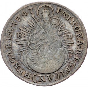 Maria Theresia, 15 Kreuzer 1747, KB, Kremnitz