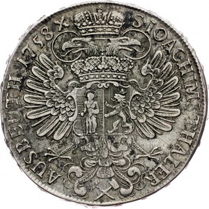 Maria Theresia, 1 Thaler 1758, Prague