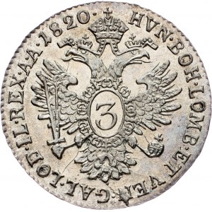 Franz I. (II.), 3 Kreuzer 1820, B, Kremnitz