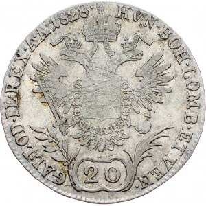 Franz I. (II.), 20 Kreuzer 1828, B, Kremnitz