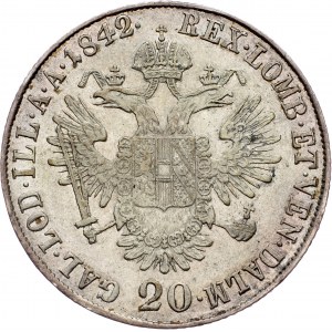 Ferdinand V., 20 Kreuzer 1842, M, Milan