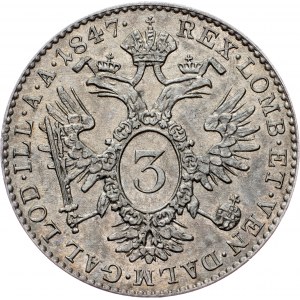 Ferdinand V., 3 Kreuzer 1847, C, Prague