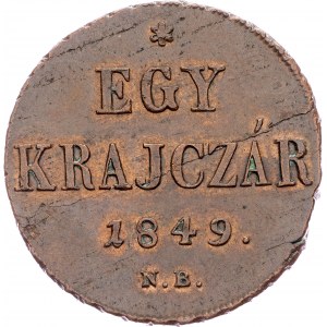 Revolution period, Egy Krajczár 1849, NB, Nagybanya