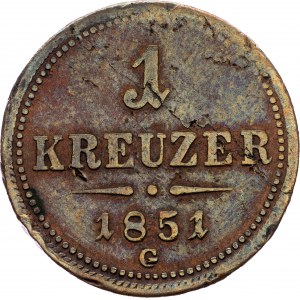 Franz Joseph I., 1 Kreuzer 1851, G