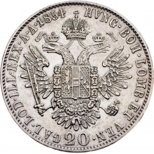 Franz Joseph I., 20 Kreuzer 1854, A, Vienna