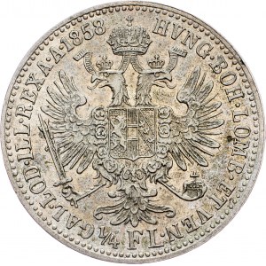 Franz Joseph I., 1/4 Gulden 1858, A, Vienna