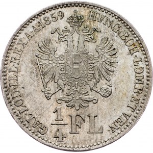 Franz Joseph I., 1/4 Gulden 1859, B, Kremnitz