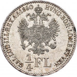 Franz Joseph I., 1/4 Gulden 1860, B, Kremnitz