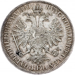 Franz Joseph I., 1 Florin 1860, Vienna