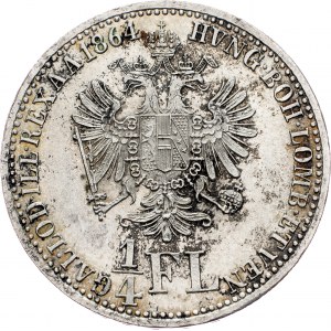Franz Joseph I., 1/4 Gulden 1864, A, Vienna