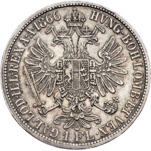 Franz Joseph I., 1 Gulden 1866, A, Vienna