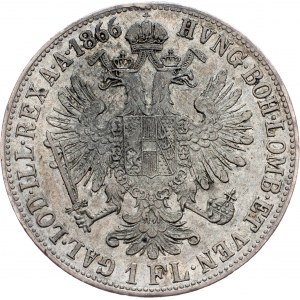 Franz Joseph I., 1 Gulden 1866, B, Kremnitz
