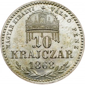 Franz Joseph I., 10 Kreuzer 1868, KB, Kremnitz