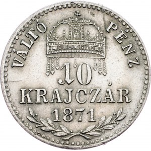 Franz Joseph I., 10 Krajczár 1871, GYF, Karlsburg