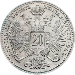 Franz Joseph I., 20 Kreuzer 1872, Vienna