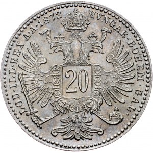 Franz Joseph I., 20 Kreuzer 1872, Vienna