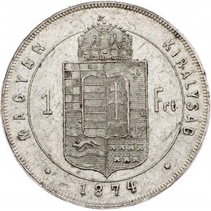 Franz Joseph I., 1 Forint 1874, KB, Kremnitz