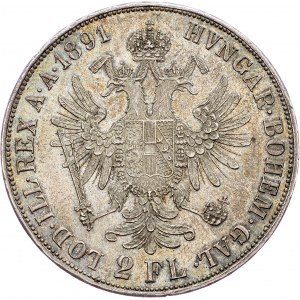 Franz Joseph I., 2 Gulden 1891, Vienna