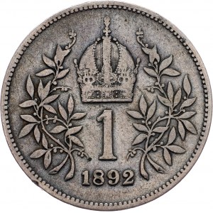 Franz Joseph I., 1 Krone 1892, Vienna