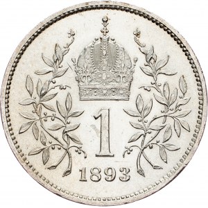 Franz Joseph I., 1 Krone 1893, Vienna