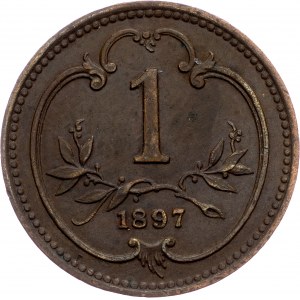 Franz Joseph I., 1 Heller 1897, Wien