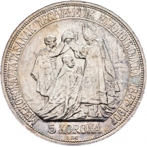 Franz Joseph I., 5 Korona 1907, KB, Kremnitz
