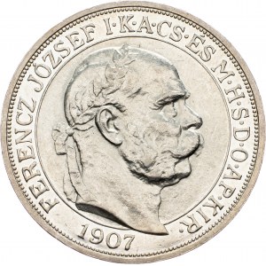 Franz Joseph I., 5 Korona 1907, KB, Kremnitz